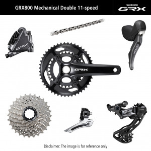 Važiuoklės dalių grupės komplektas Shimano GRX 810 172.5mm 11-speed 48x31T