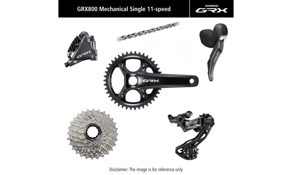 Važiuoklės dalių grupės komplektas Shimano GRX 810 11-speed 175mm 42T 