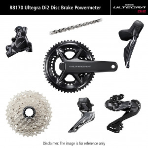 Važiuoklės dalių grupės komplektas Shimano ULTEGRA Di2 R8170P Disc brakes 175mm 52x36T