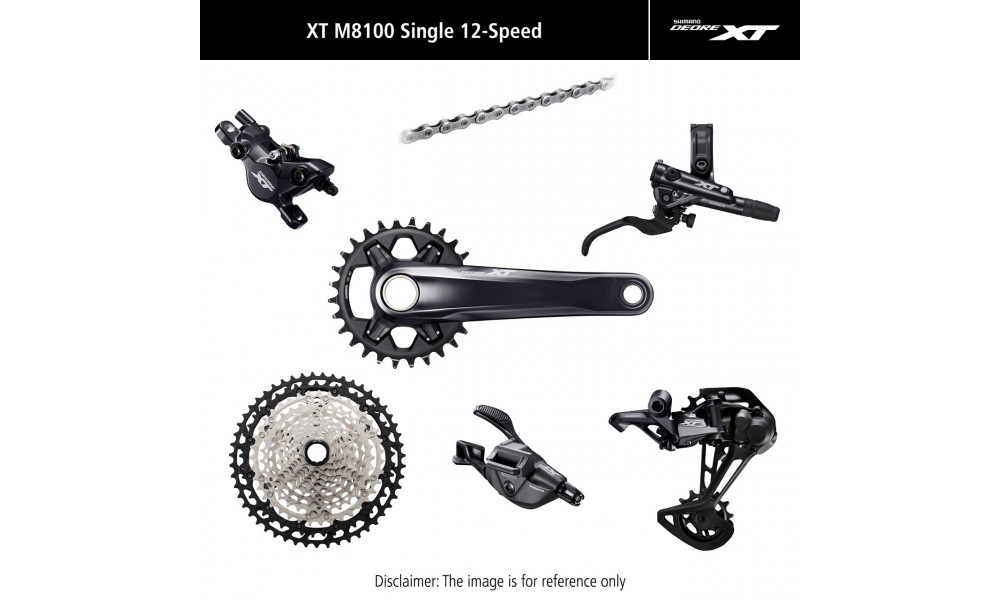 Važiuoklės dalių grupės komplektas Shimano XT M8120 I-Spec EV 4-Piston 175mm 34T 