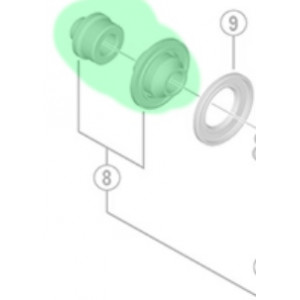 Konusas ir veržlė įvorei Shimano FH-R7000 left hand