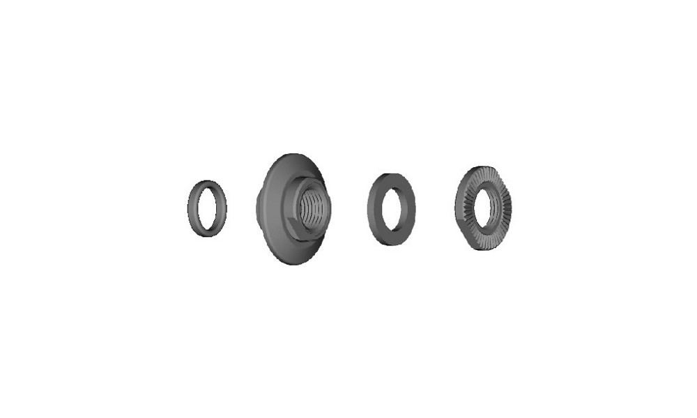 Konusas, poveržlė ir veržlė įvorei Shimano WH-6800-F left hand 