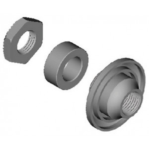 Konusas, poveržlė ir veržlė įvorei Shimano WH-R501-R left hand