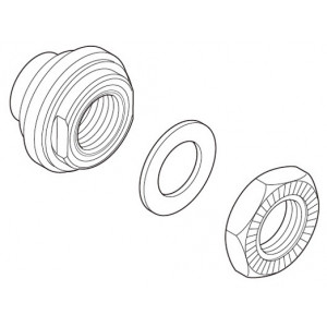 Konusas, poveržlė ir veržlė įvorei Shimano WH-R501-R right hand