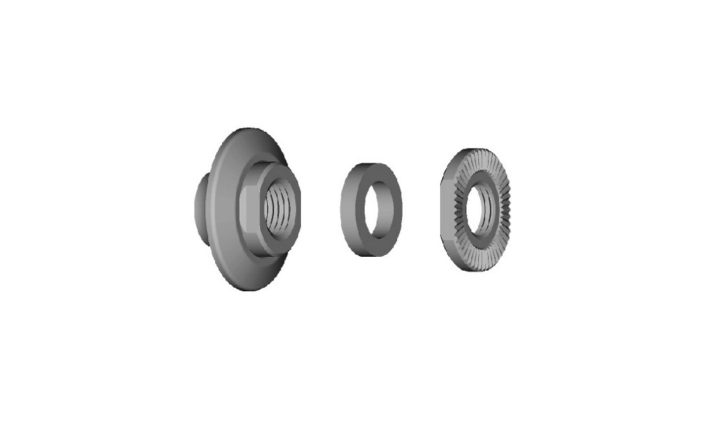 Konusas, poveržlė ir veržlė įvorei Shimano HB-4500 