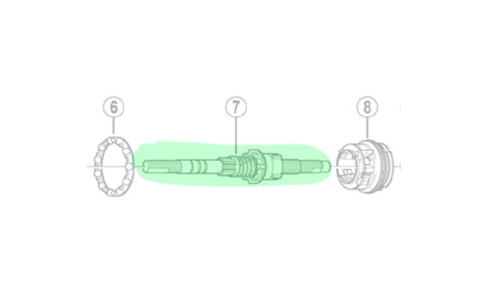 Galinės įvorės ašis Shimano SG-3C40 