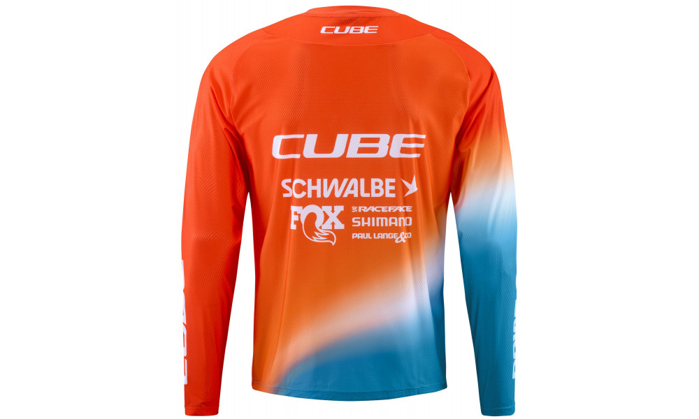 Dviratininko marškinėliai Cube MTB X Factory Racing L/S black'n'white - 2