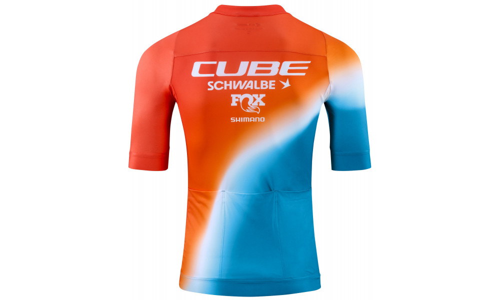 Dviratininko marškinėliai Cube Road/XC X Factory Racing S/S blue'n'orange - 2