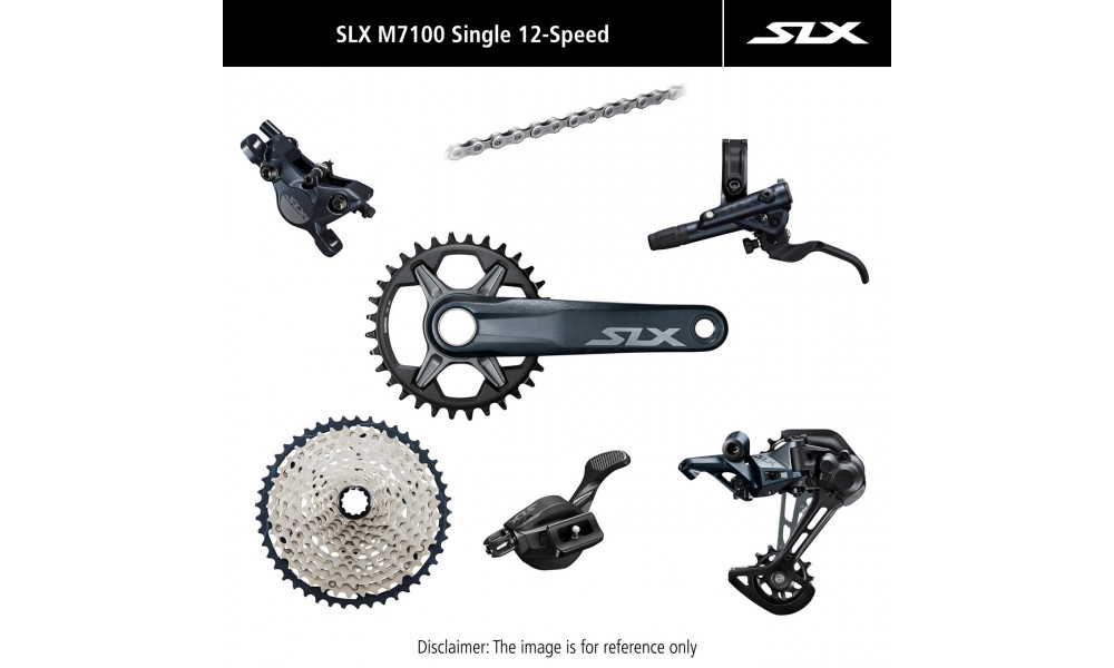 Važiuoklės dalių grupės komplektas Shimano SLX M7100 2-Piston 175mm 32T I-Spec EV 