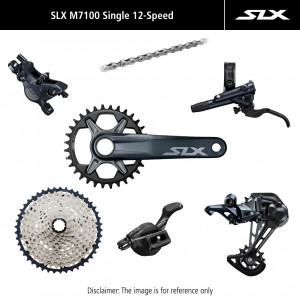 Važiuoklės dalių grupės komplektas Shimano SLX M7100 2-Piston 175mm 34T I-Spec EV