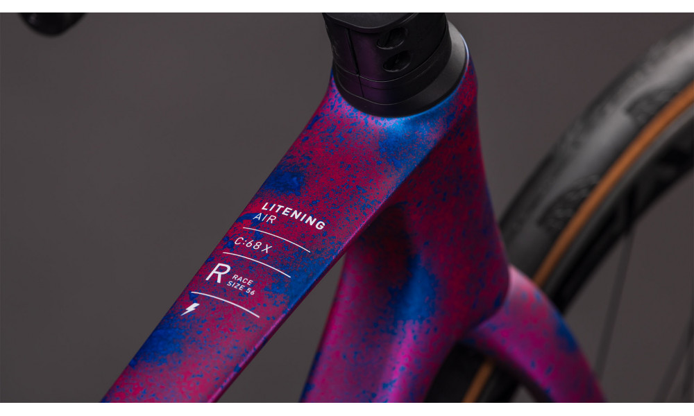 Dviratis Cube Litening AIR C:68X Race dazzlepink'n'blue 2026 - 4