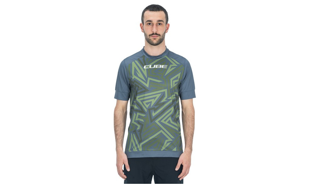 Dviratininko marškinėliai Cube ATX Round Neck TM S/S olive'n'grey - 2