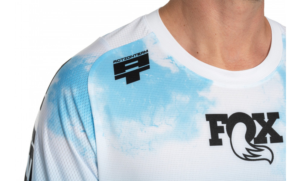 Dviratininko marškinėliai Cube MTB X Actionteam S/S blue'n'green - 2