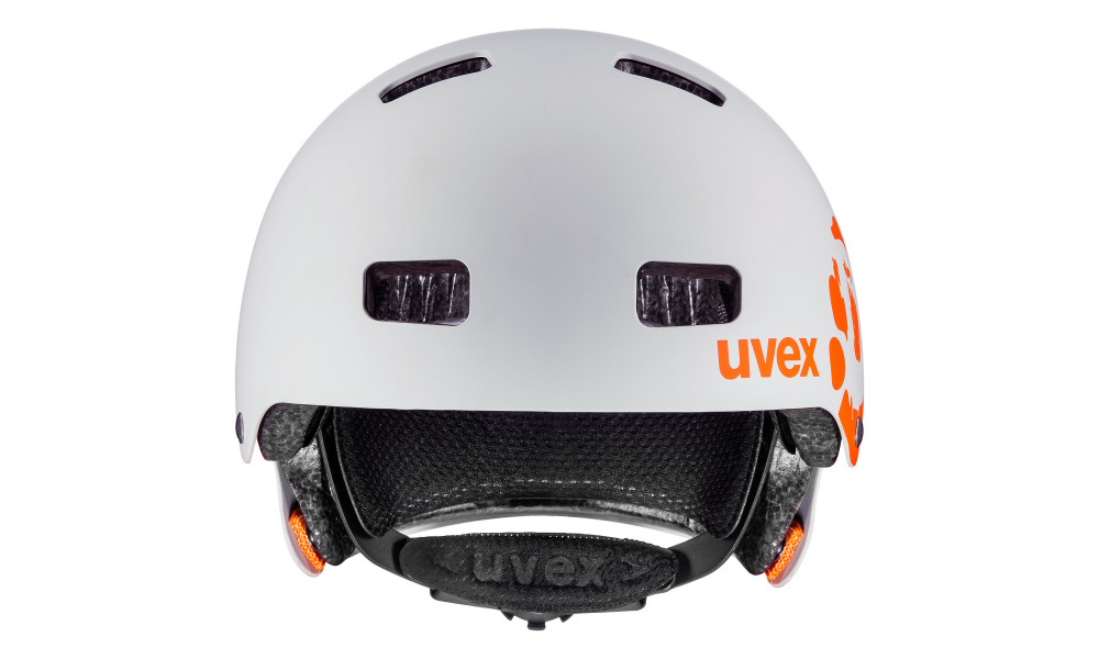 Šalmas Uvex Kid 3 dirtbike light gray-orange - 3