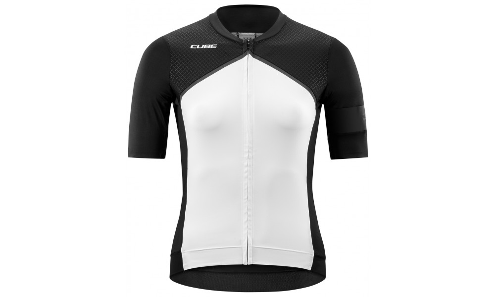 Dviratininko marškinėliai Cube Blackline WS white'n'black S/S - 1