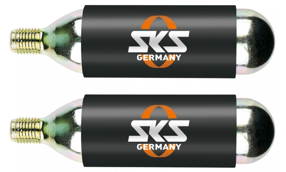 Suspausto oro CO2 balionėlis SKS pompai Airbuster (2x16g), su sriegiu - 1