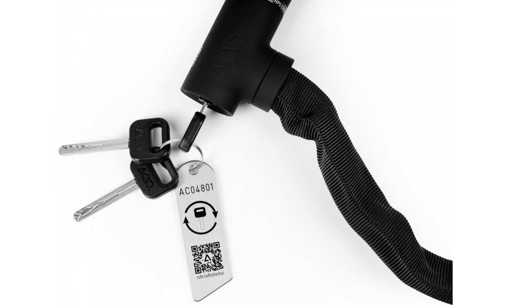 Spyna ACID chain Solid K120 6x1200mm black - 3