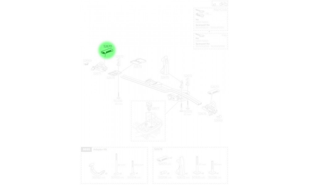 Rato dirželio guma Thule for ProRide 598 - 2