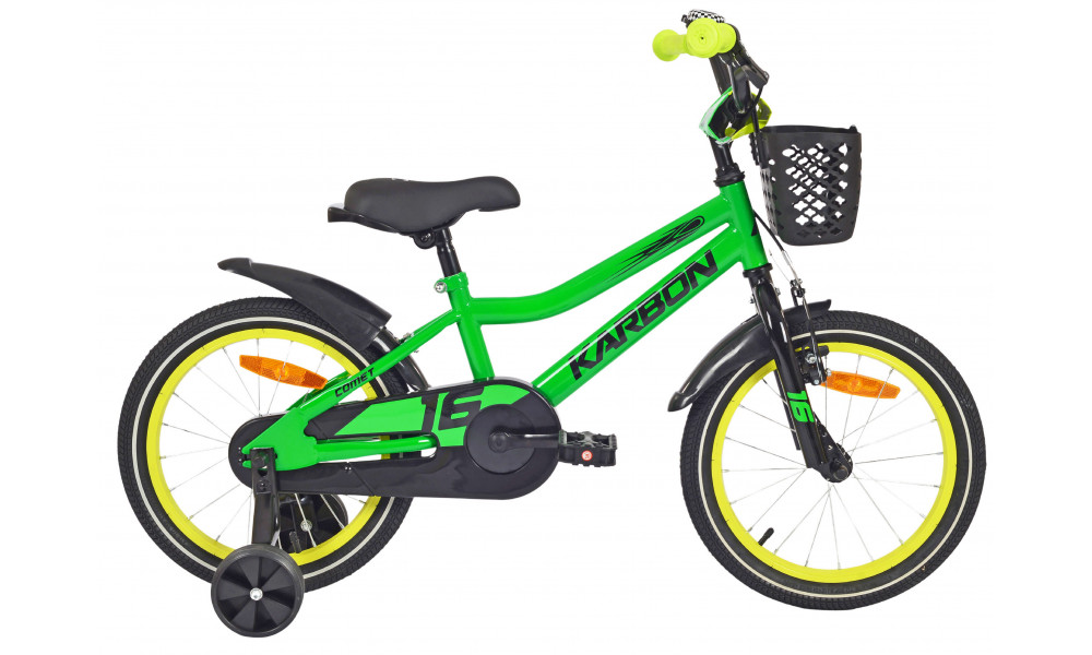 Dviratis Karbon Comet 16 green neon - 1