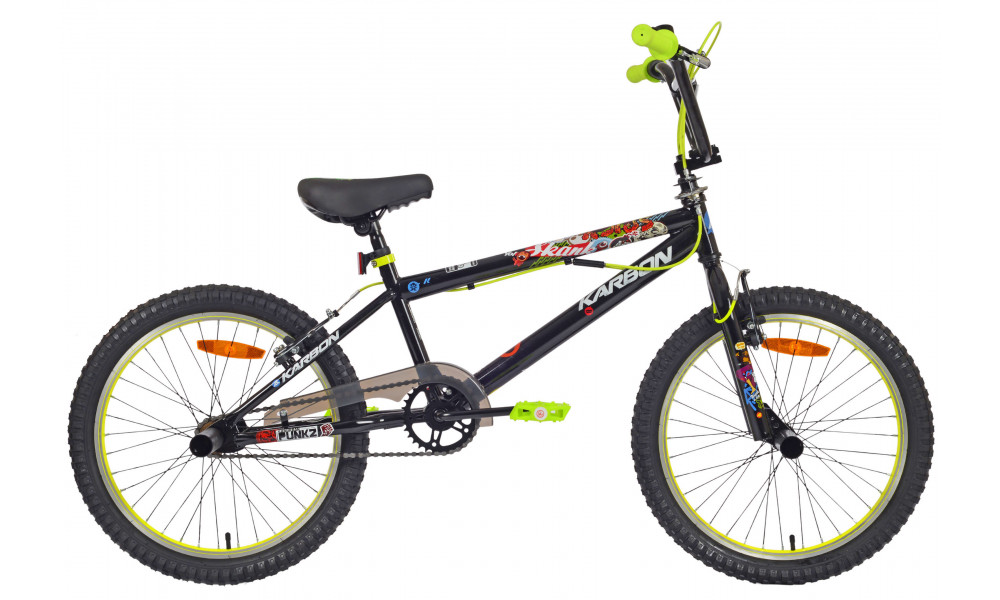 Dviratis Karbon BMX 20 black-lime - 1