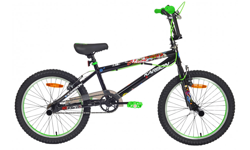Dviratis Karbon BMX 20 black-green - 1