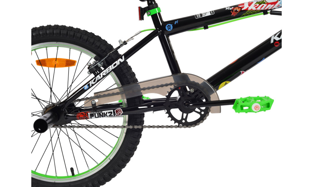 Dviratis Karbon BMX 20 black-green - 2