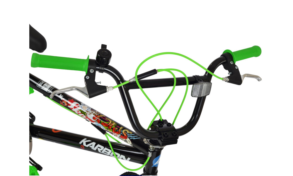 Dviratis Karbon BMX 20 black-green - 3