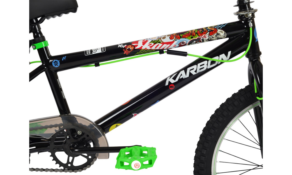 Dviratis Karbon BMX 20 black-green - 4