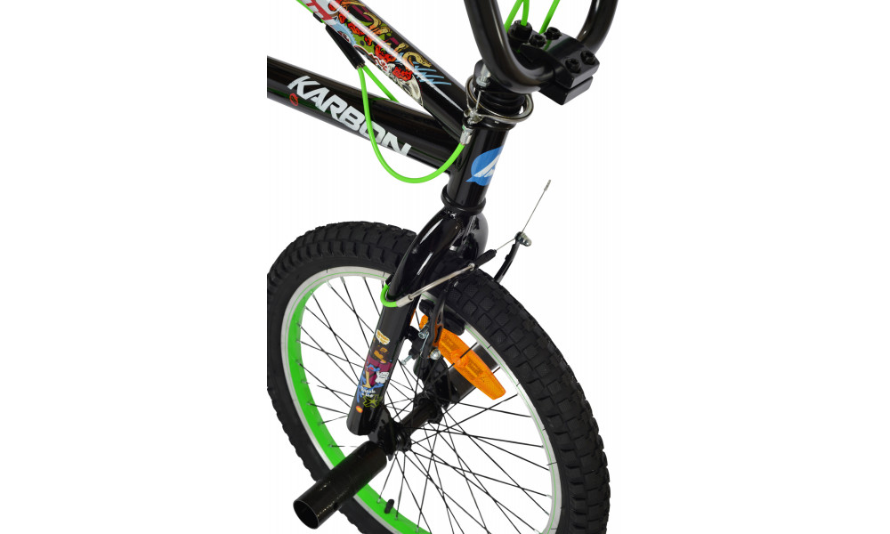Dviratis Karbon BMX 20 black-green - 5