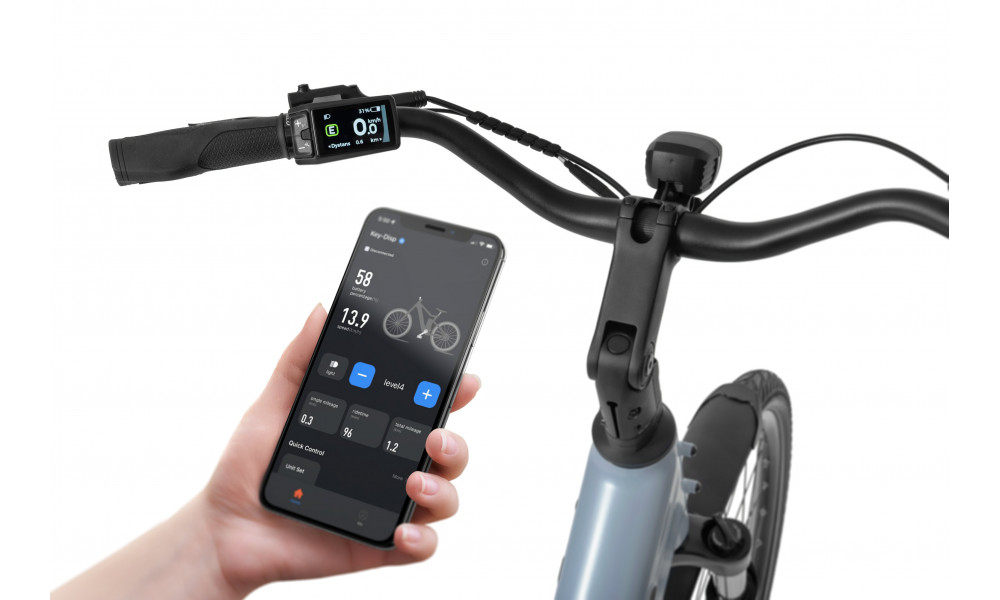 Elektrinis dviratis Ecobike LX100 Automatic Pearl 504Wh - 5