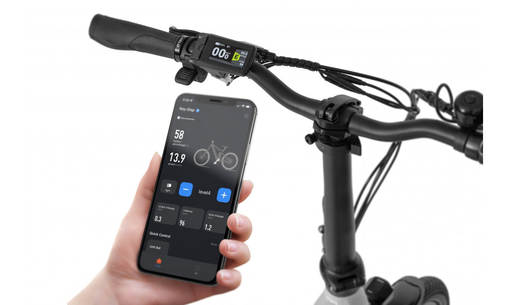 Elektrinis dviratis Ecobike Rhino Arctic White 630Wh - 5