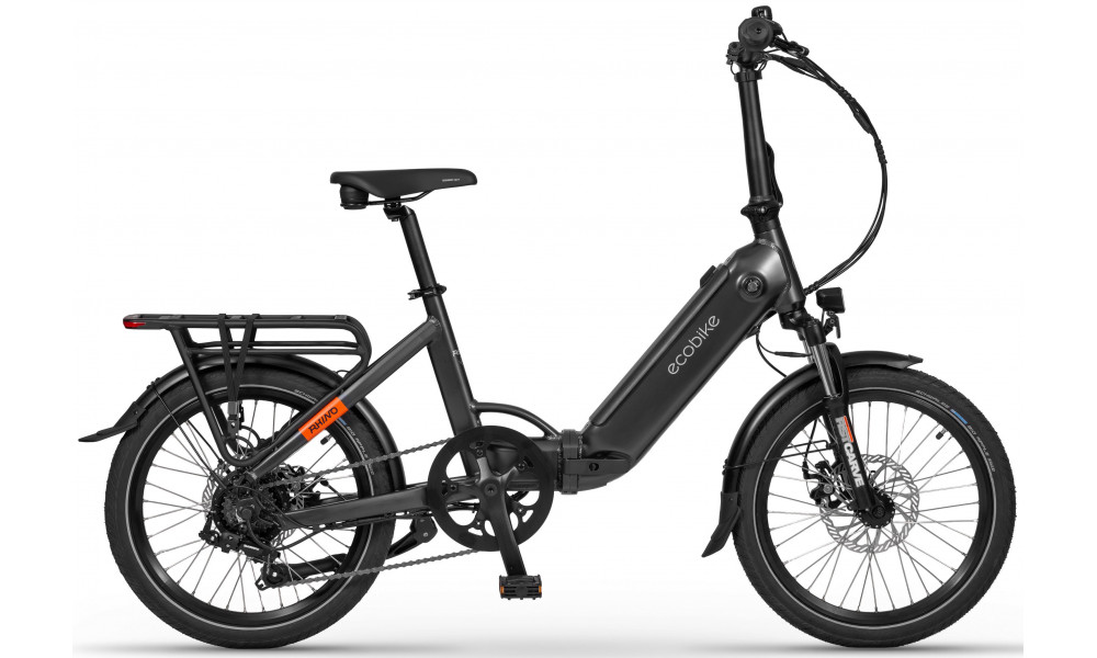 Elektrinis dviratis Ecobike Rhino Black 630Wh - 1