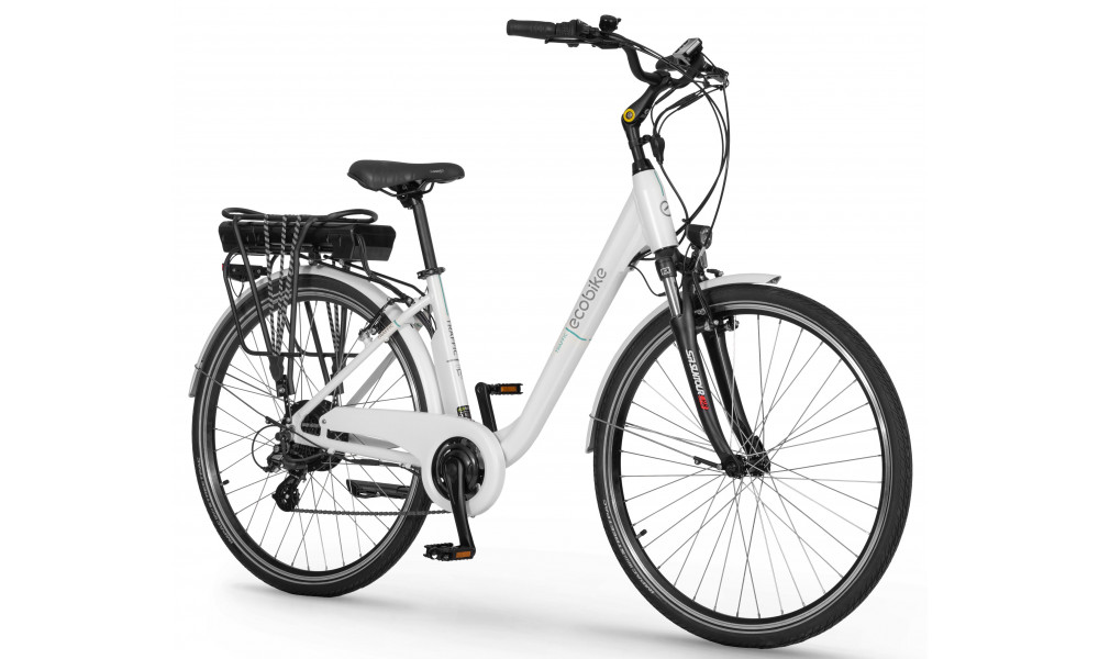 Elektrinis dviratis Ecobike Traffic White 468Wh - 4