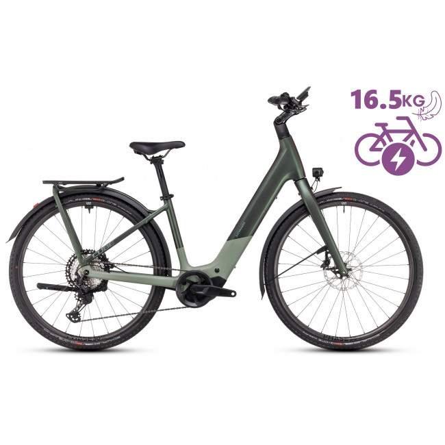 Elektrinis dviratis Cube Kathmandu Hybrid C:62 SLT 400X Easy Entry stellar'n'origanogreen 2025