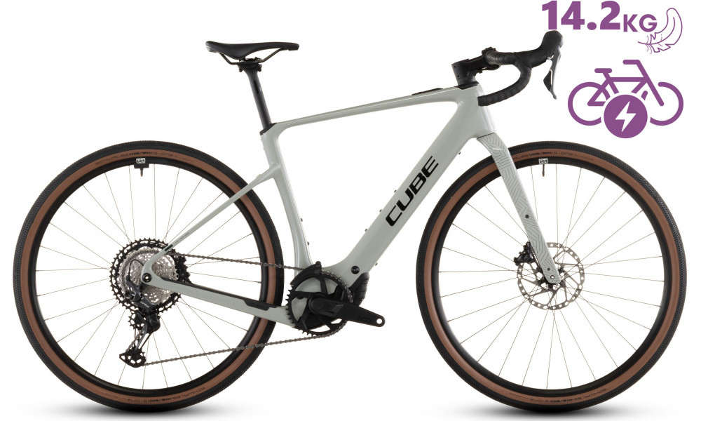 Elektrinis dviratis Cube Nuroad Hybrid C:62 Race 400X reedbeige'n'black 2026 - 9