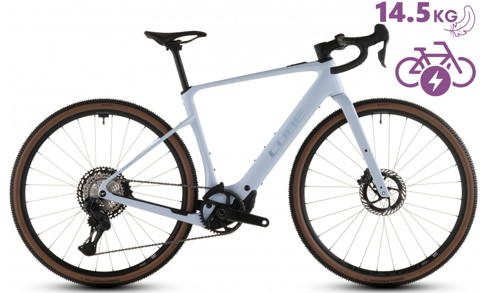 Elektrinis dviratis Cube Nuroad Hybrid C:62 SLX 400X iceblue'n'prism 2026 - 9