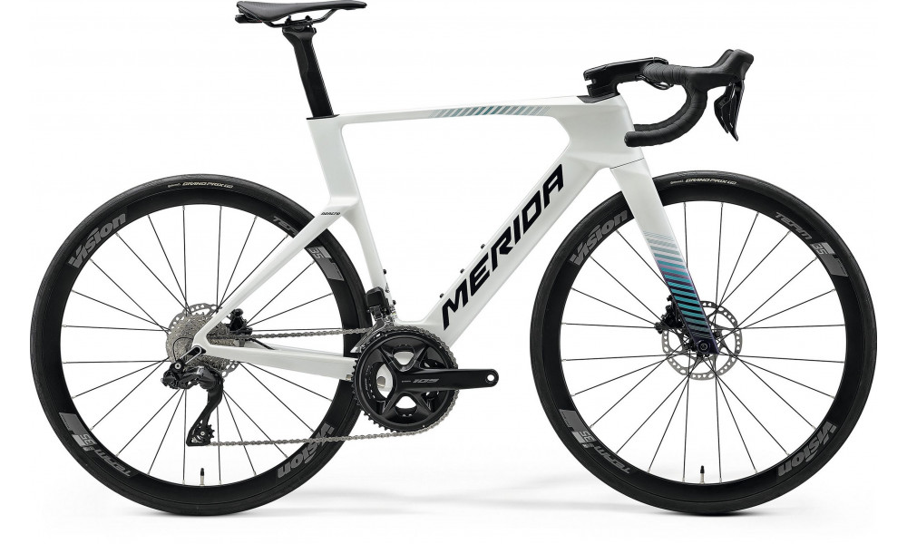 Dviratis Merida Reacto 5000 2027 pearl/blue(teal) 