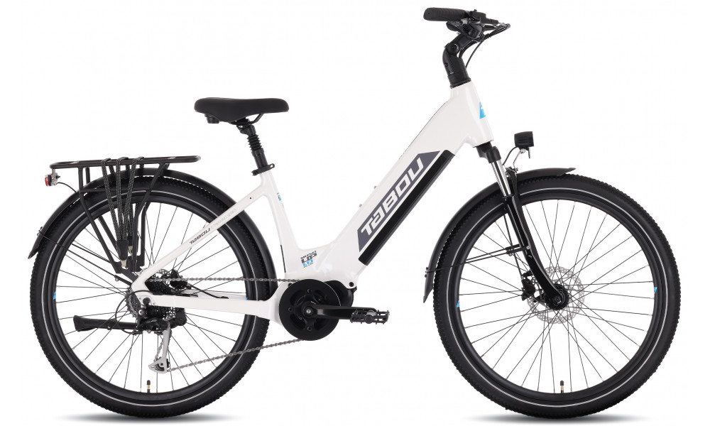 Elektrinis dviratis Tabou Mono UP 1.0 Plus 26 white-turq - 1