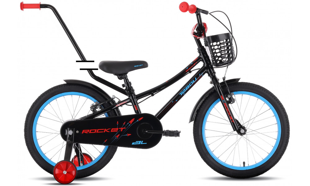 Dviratis Tabou Rocket AL 18 black-red - 1