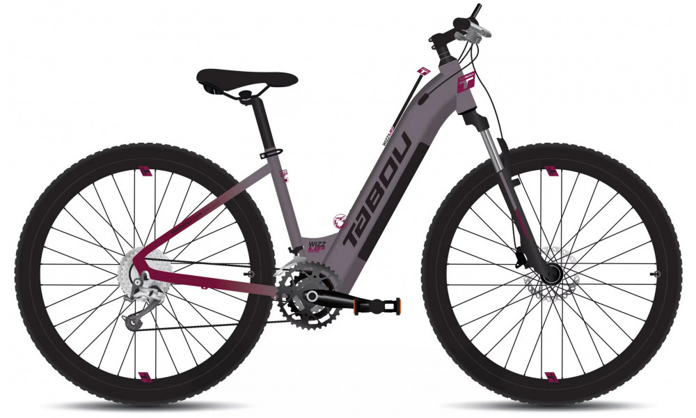 Elektrinis dviratis Tabou Wizz UP ECO 29 chameleon-fuxia 