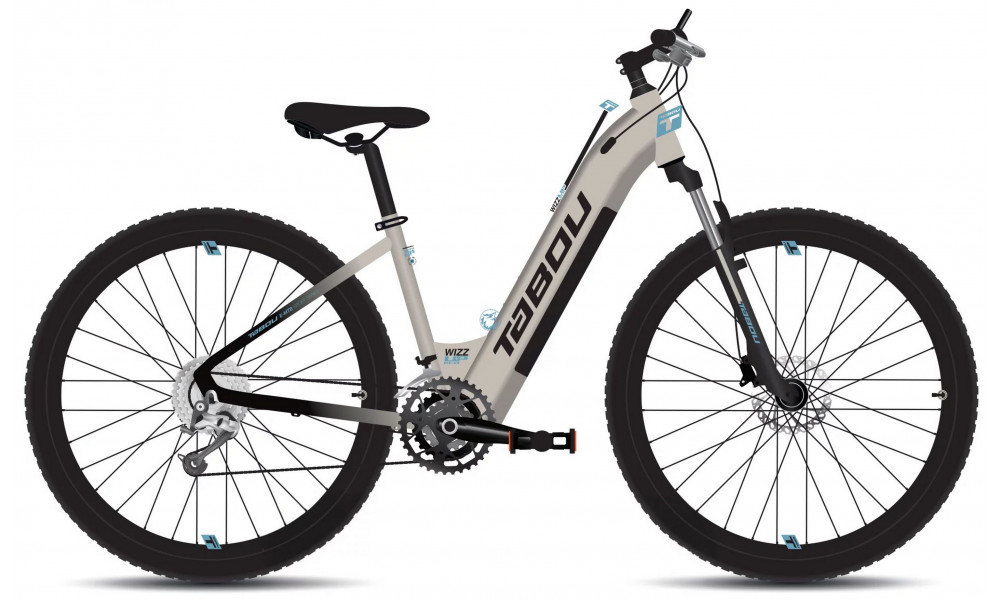 Elektrinis dviratis Tabou Wizz UP ECO 29 black-grey 