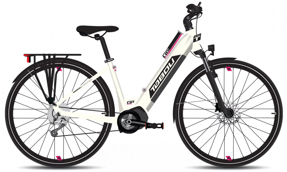 Elektrinis dviratis Tabou Mono UP 2.0 26 white-pink 