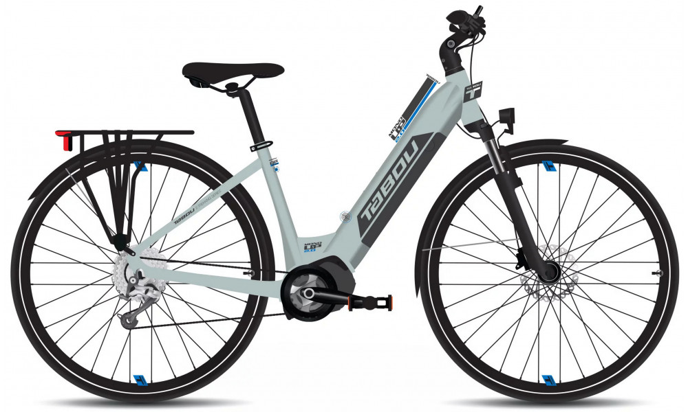 Elektrinis dviratis Tabou Mono UP 2.0 26 grey-blue 