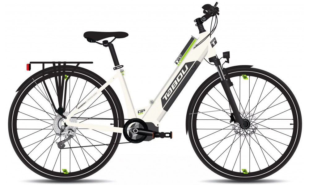 Elektrinis dviratis Tabou Mono UP 1.0 white-green 