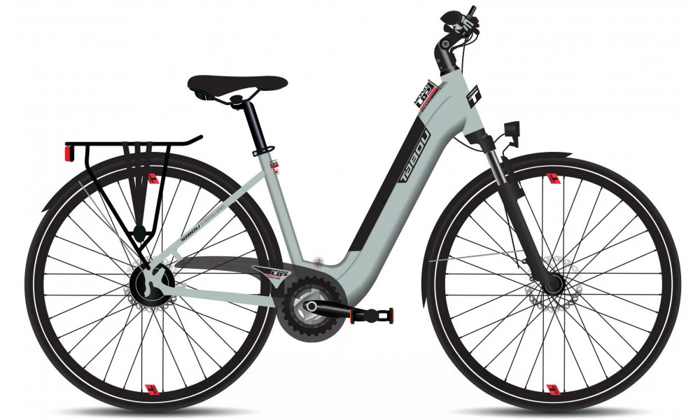 Elektrinis dviratis Tabou Mono UP ECO Plus 26 grey-black 