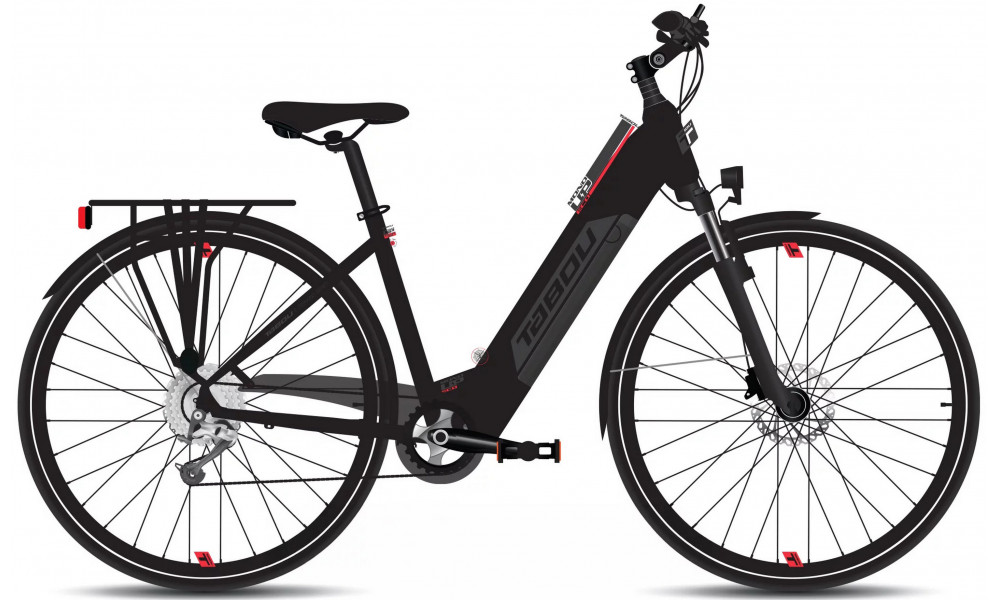 Elektrinis dviratis Tabou Mono UP ECO black-red 