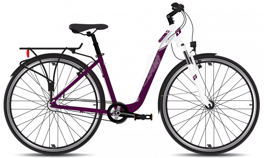 Dviratis Tabou Citta 2 burgundy-white 