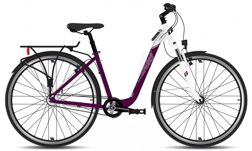 Dviratis Tabou Citta 2 JR burgundy-white 