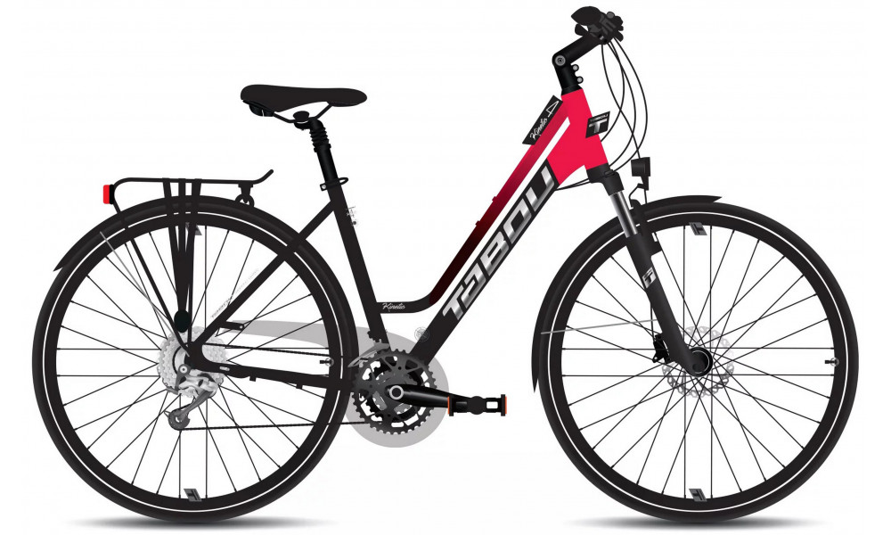 Dviratis Tabou Kinetic 4 W black-red 