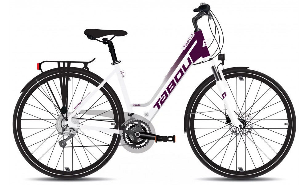 Dviratis Tabou Kinetic 3 W white-burgundy 